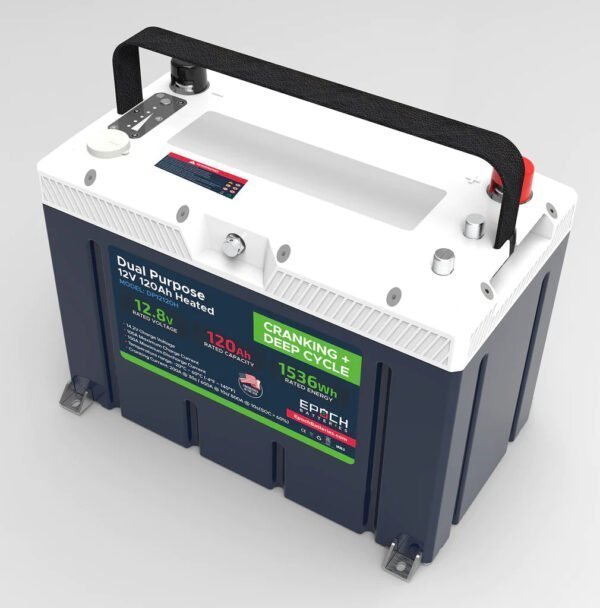 12V 120AH Group 27 LiFePO4 Battery Cranking & Deep Cycle Lithium Battery (Dual Purpose)