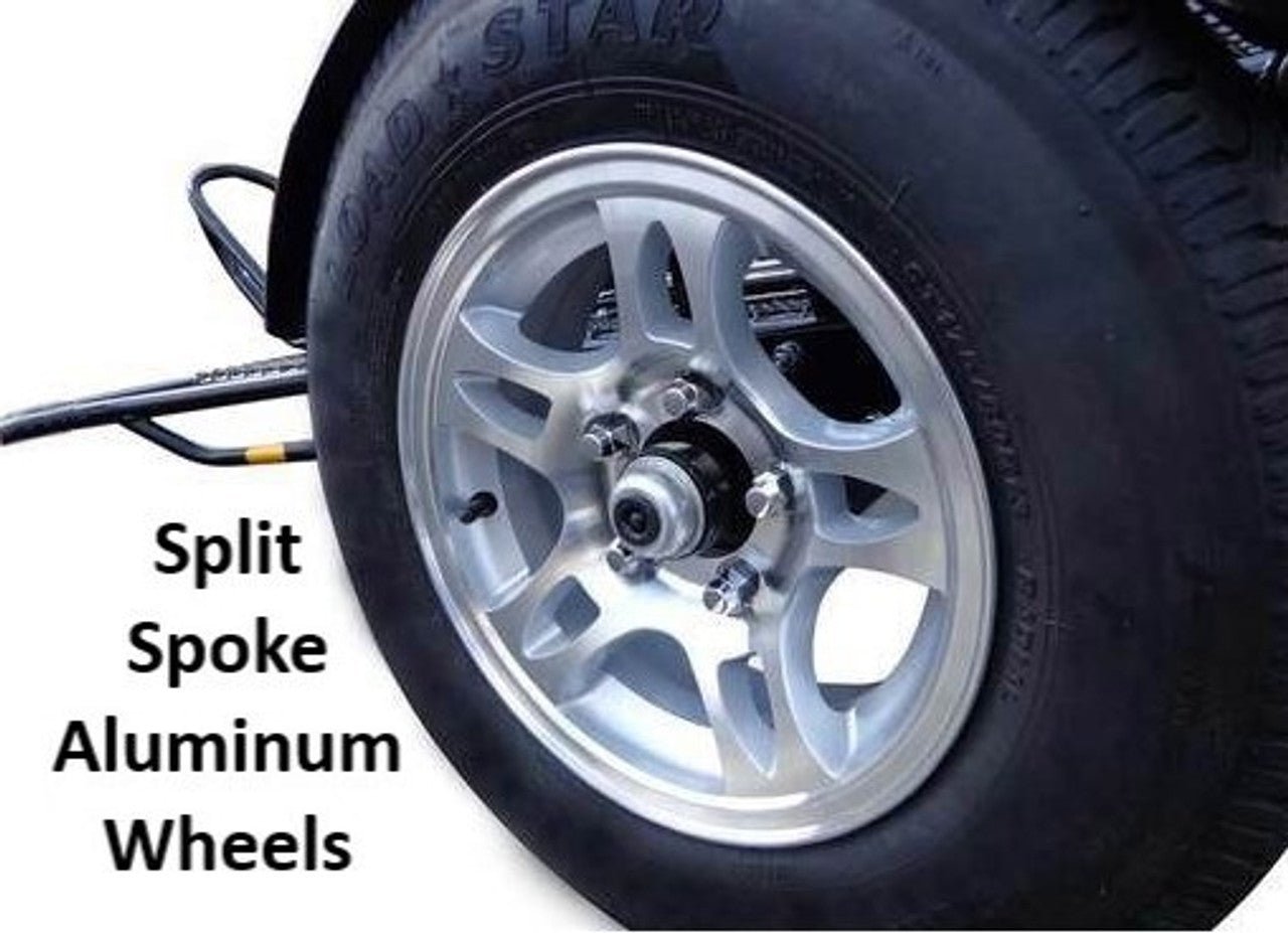 Stand, Store or Roll Ride-Up 3-Rail motorcycle Trailer