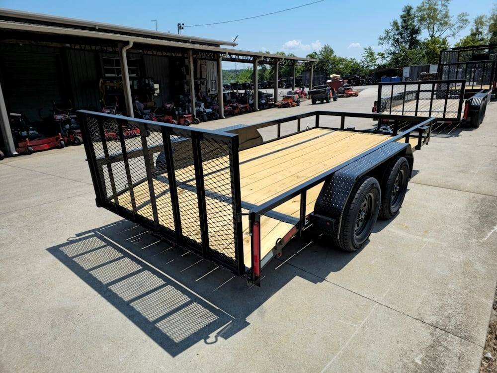 6’4" x 14 Utility Trailer Powder Coated Dovetail (2) 3500 Axles 7k GVWR