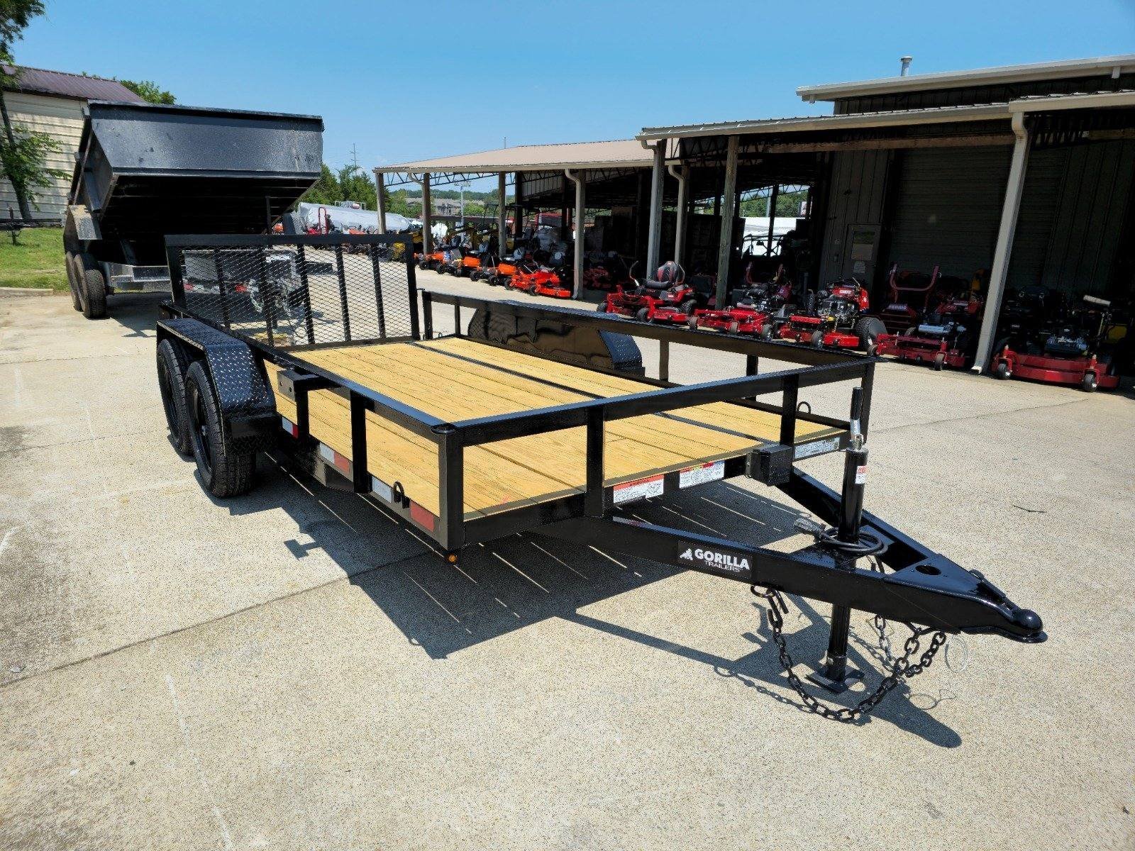 6’4" x 14 Utility Trailer Powder Coated Dovetail (2) 3500 Axles 7k GVWR