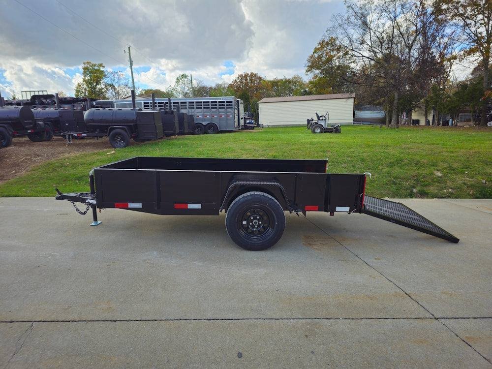 5′ X 10′ Utility Trailer Straight Deck 18" Sides Tall Gate