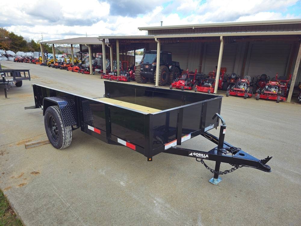 5′ X 10′ Utility Trailer Straight Deck 18" Sides Tall Gate