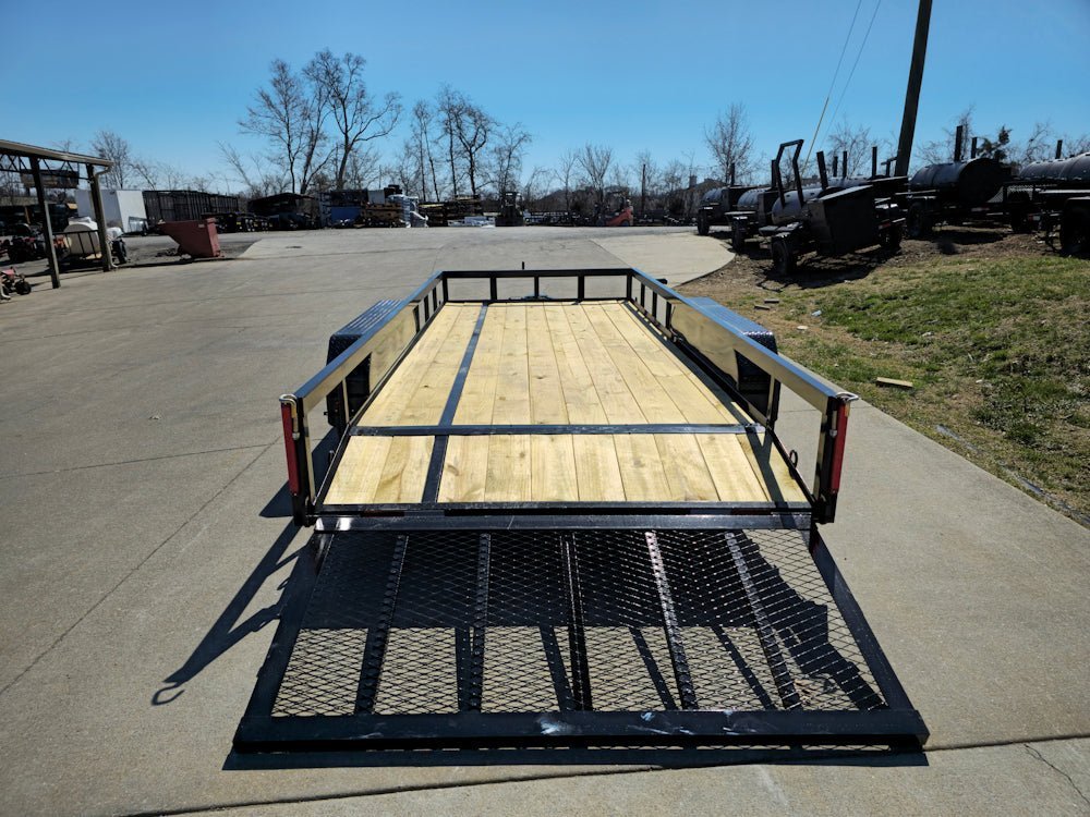 6’4" x 16 Utility Trailer Double Axle Dovetail With Gate Powder Coated (2) 3500lb Axles