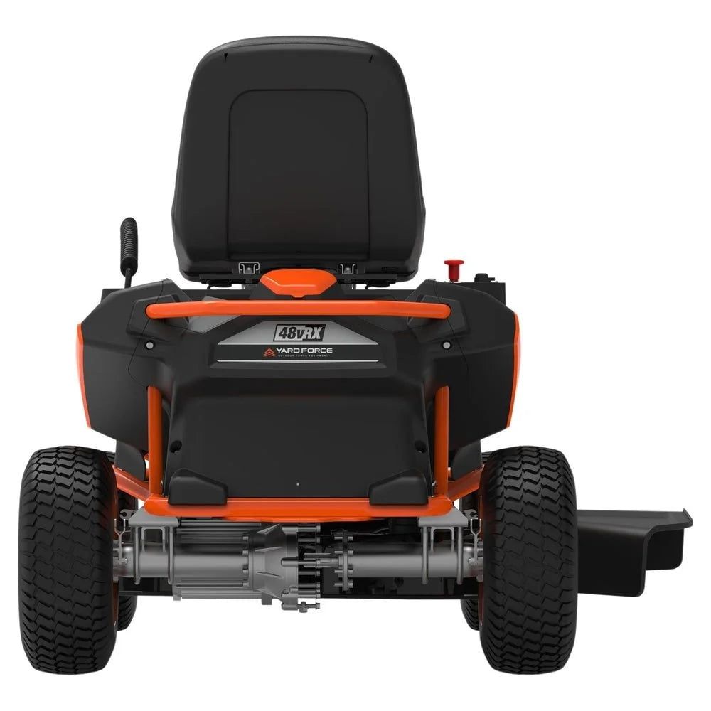 Yard Force 38" 48V Battery-Powered Riding Lawn Mowers.