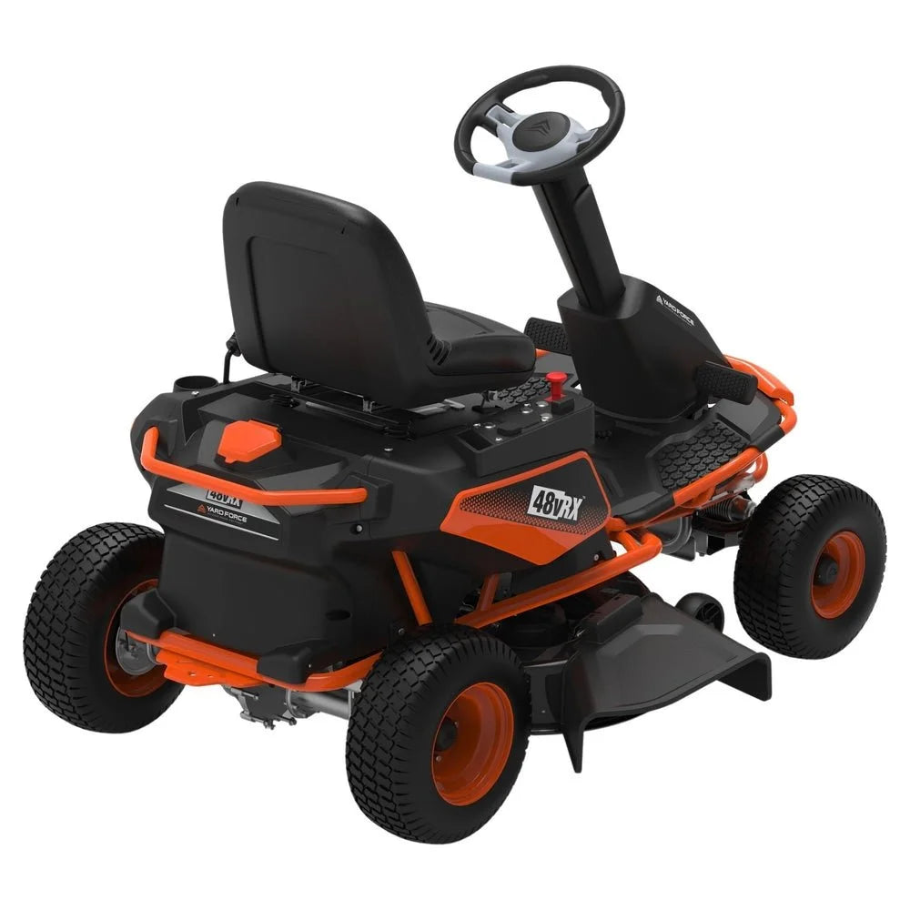 Yard Force 38" 48V Battery-Powered Riding Lawn Mowers.