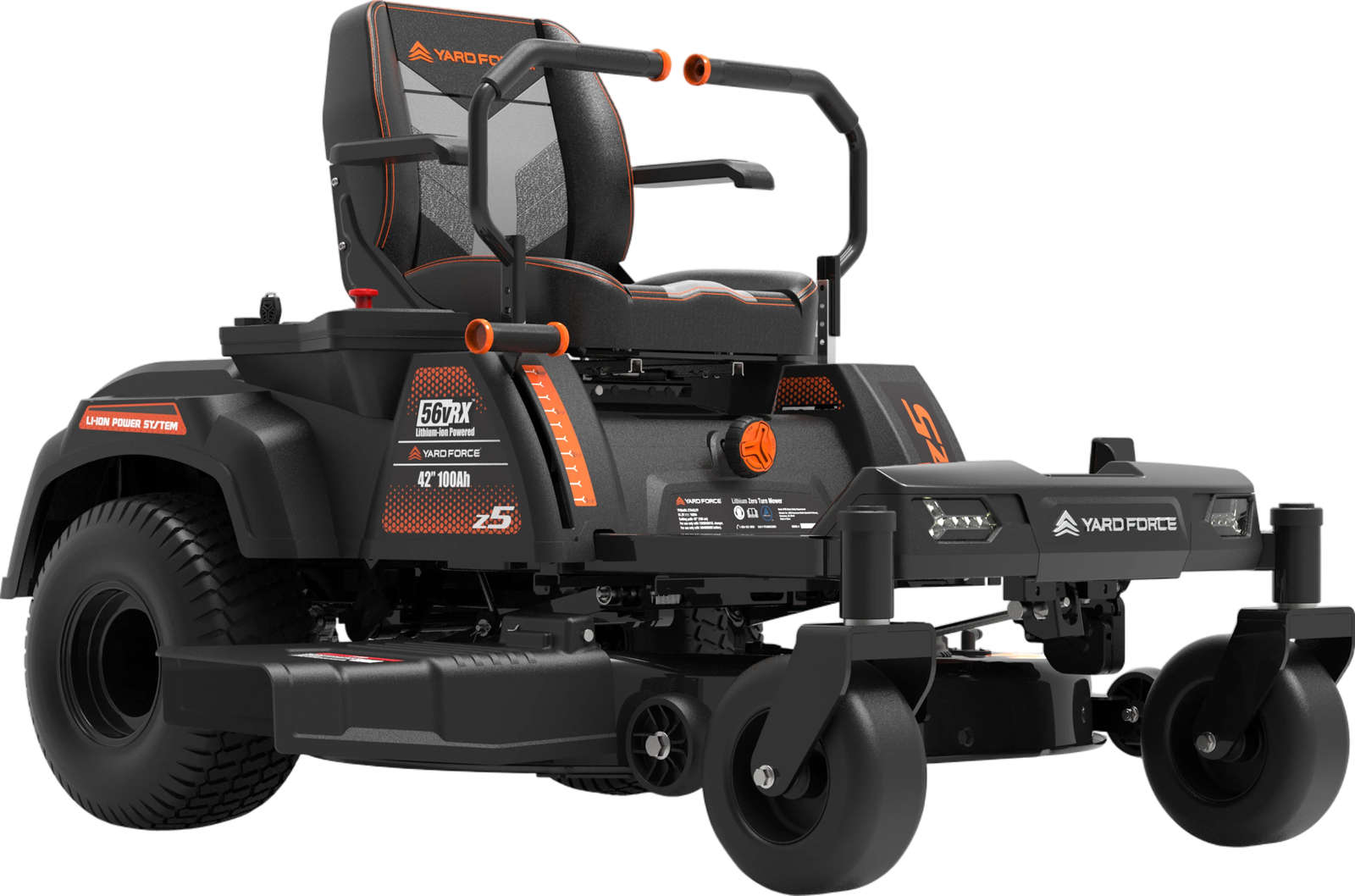Yard Force Riding Lawn Mower 42" Zero Turn Battery Powered 56V Z42-562 New