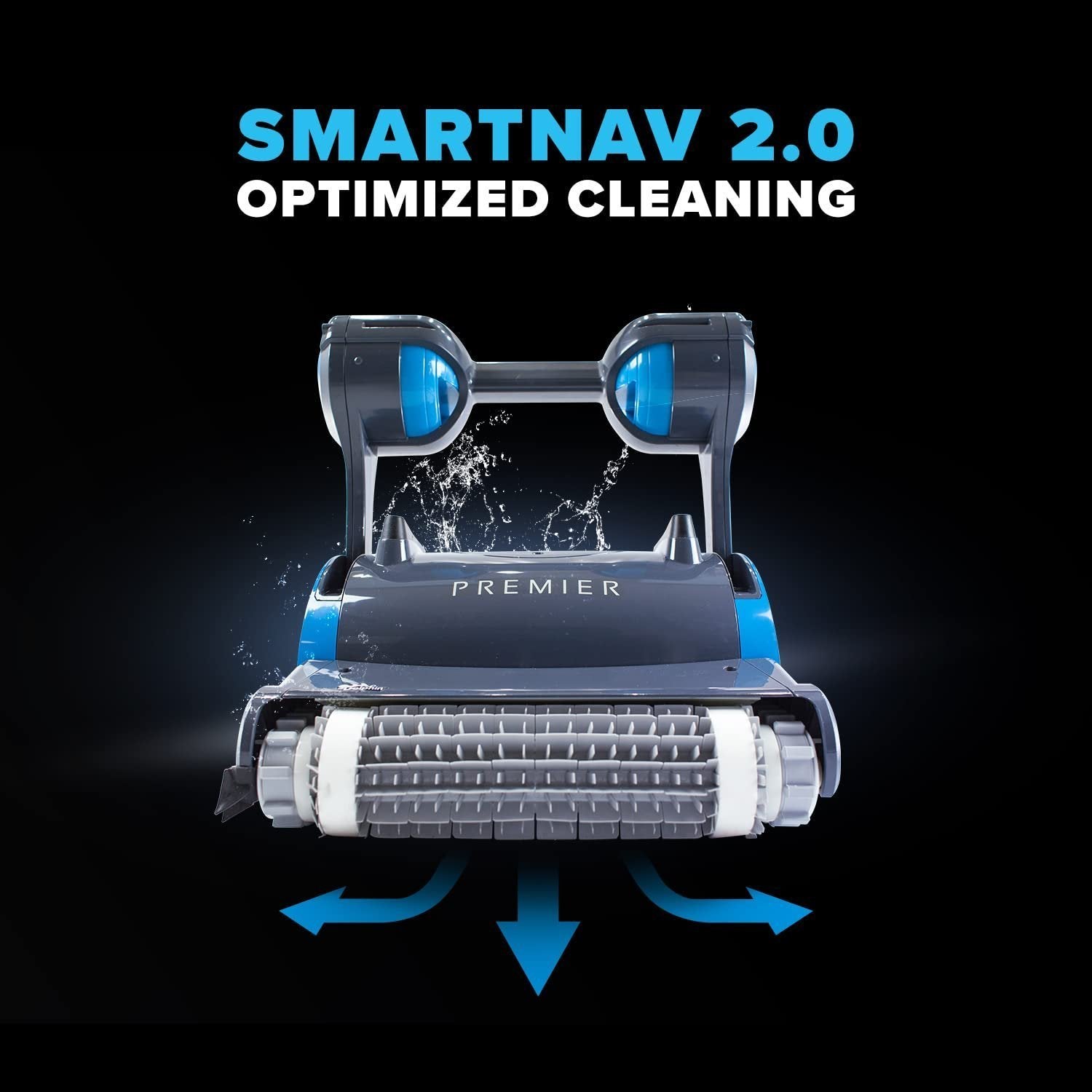 Dolphin Premier Robotic Pool Cleaner (2024 Model) with Multimedia, Oversized Leaf Bag, Standard & Ultrafine Filters, Weekly Timer, Waterline Cleani...