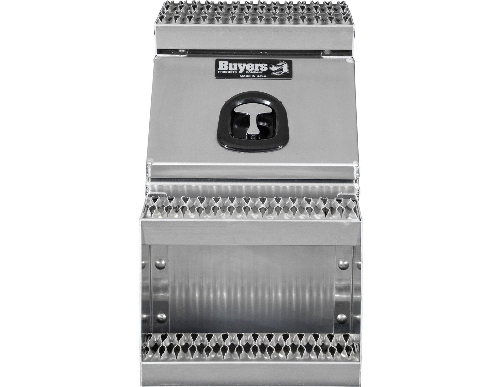 Buyers Products 28-in x 24-in x 19-in Smooth Aluminum Step Box Truck Tool Box 1705285