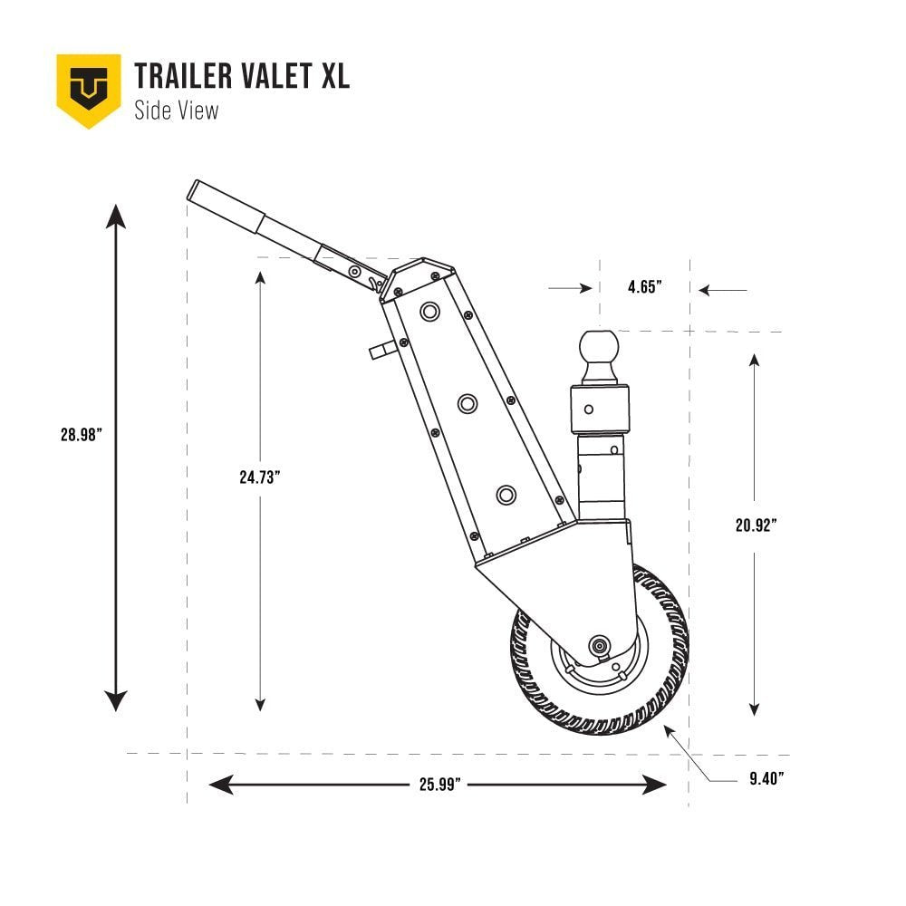Trailer Valet 10000-lb Capacity Side Wind Trailer Jack TVXL25