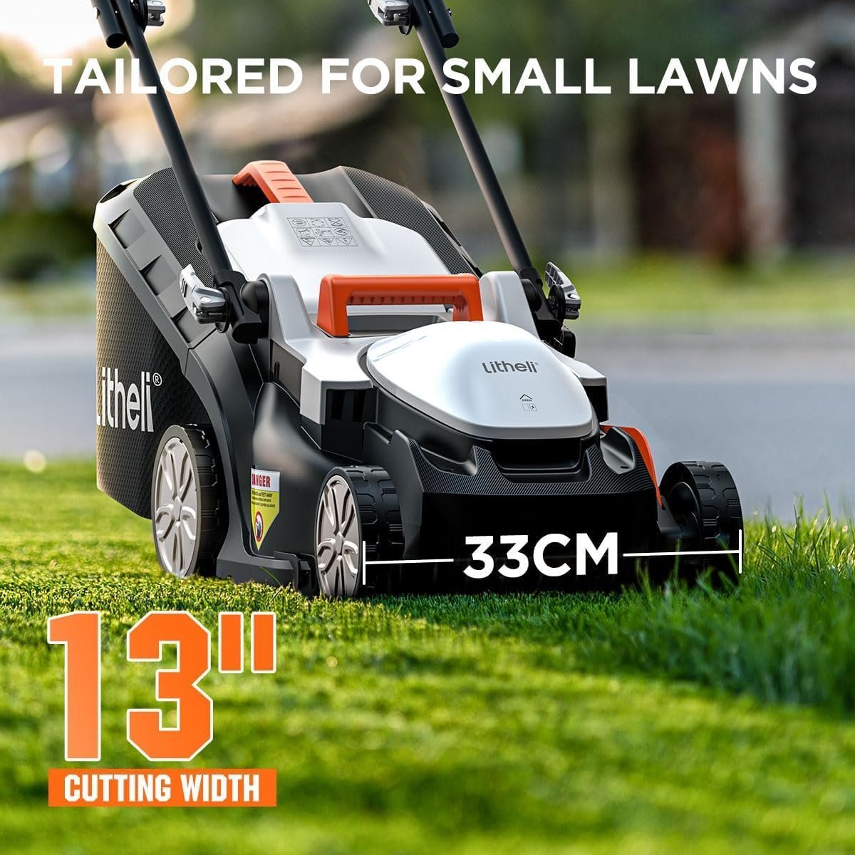 Litheli 13" 20V Cordless Lawn Mower with 4.0Ah Battery