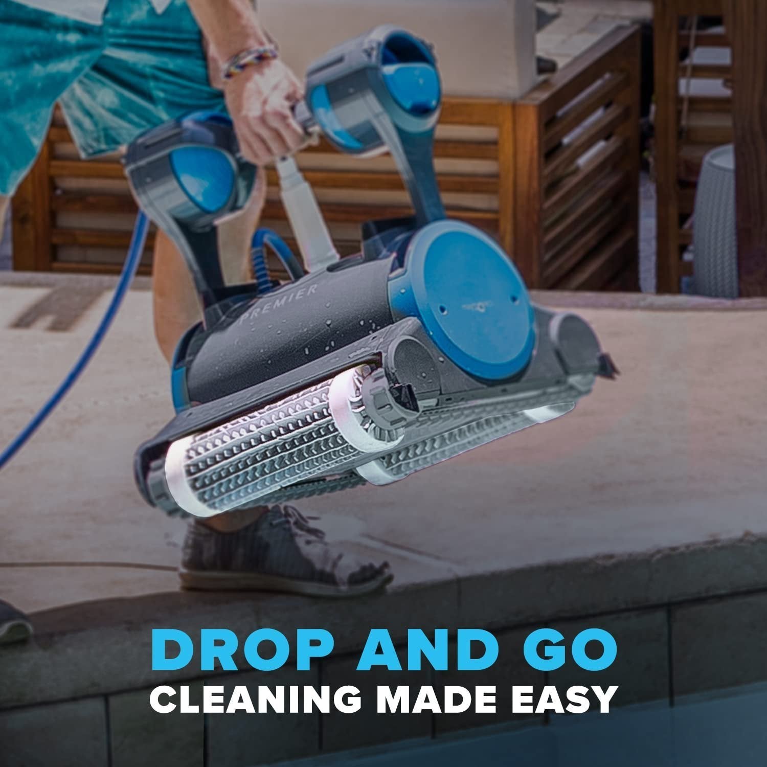Dolphin Premier Robotic Pool Cleaner (2024 Model) with Multimedia, Oversized Leaf Bag, Standard & Ultrafine Filters, Weekly Timer, Waterline Cleani...