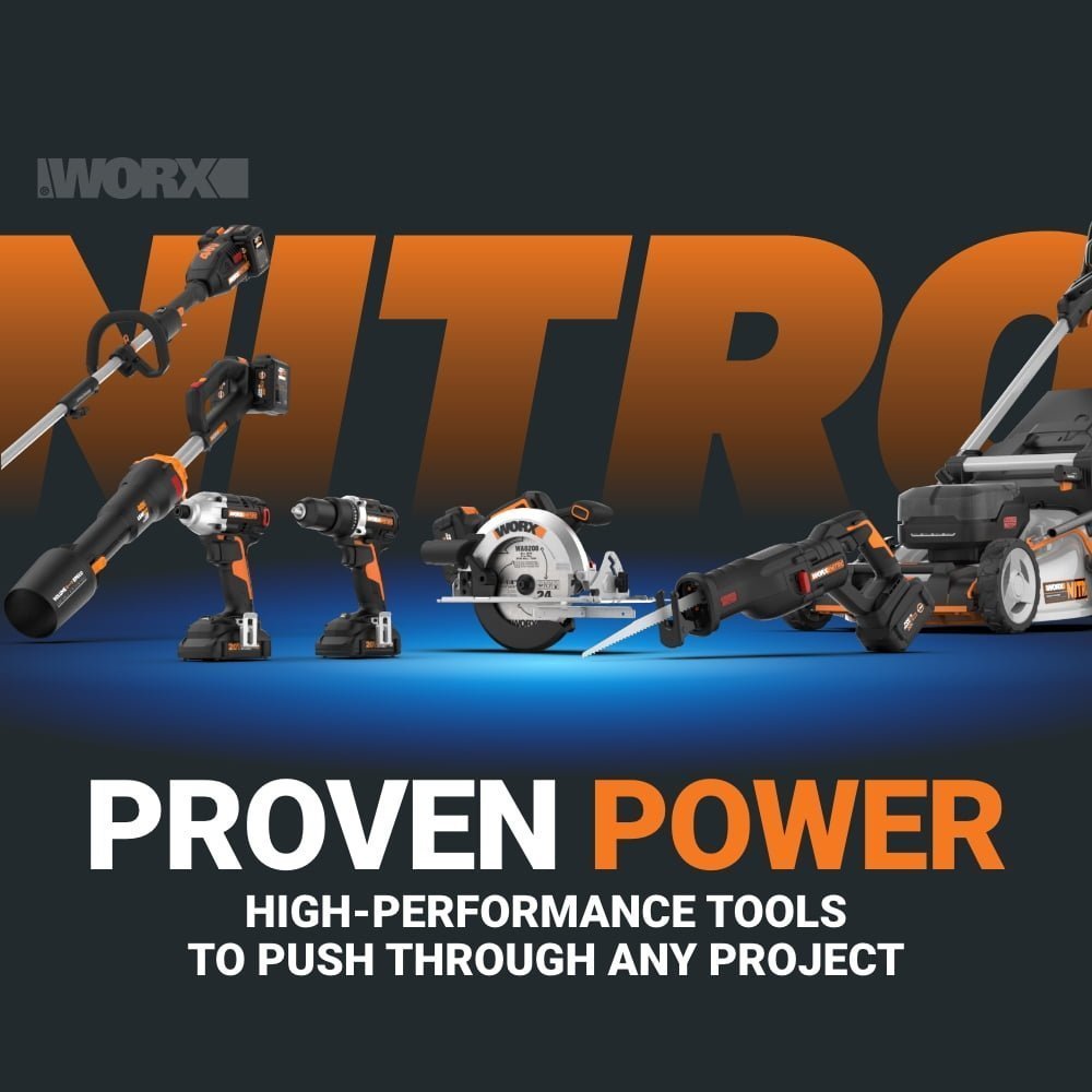 Worx Nitro WG760 40V 21" Cordless Self-Propelled Lawn Mower with Brushless (Batteries & Charger Included)