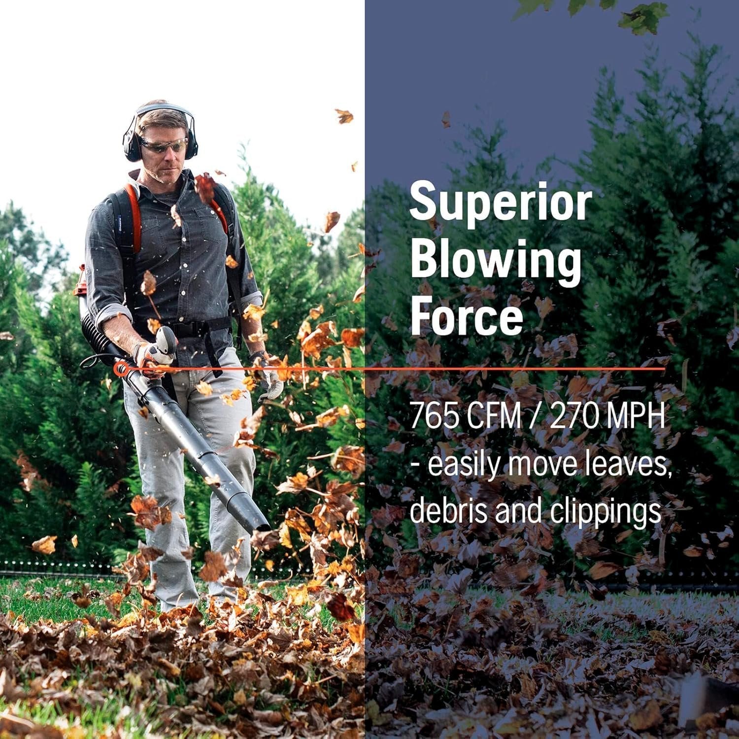 Husqvarna 150BT Gas Backpack Leaf Blower 51cc, 765 CFM, 270 MPH