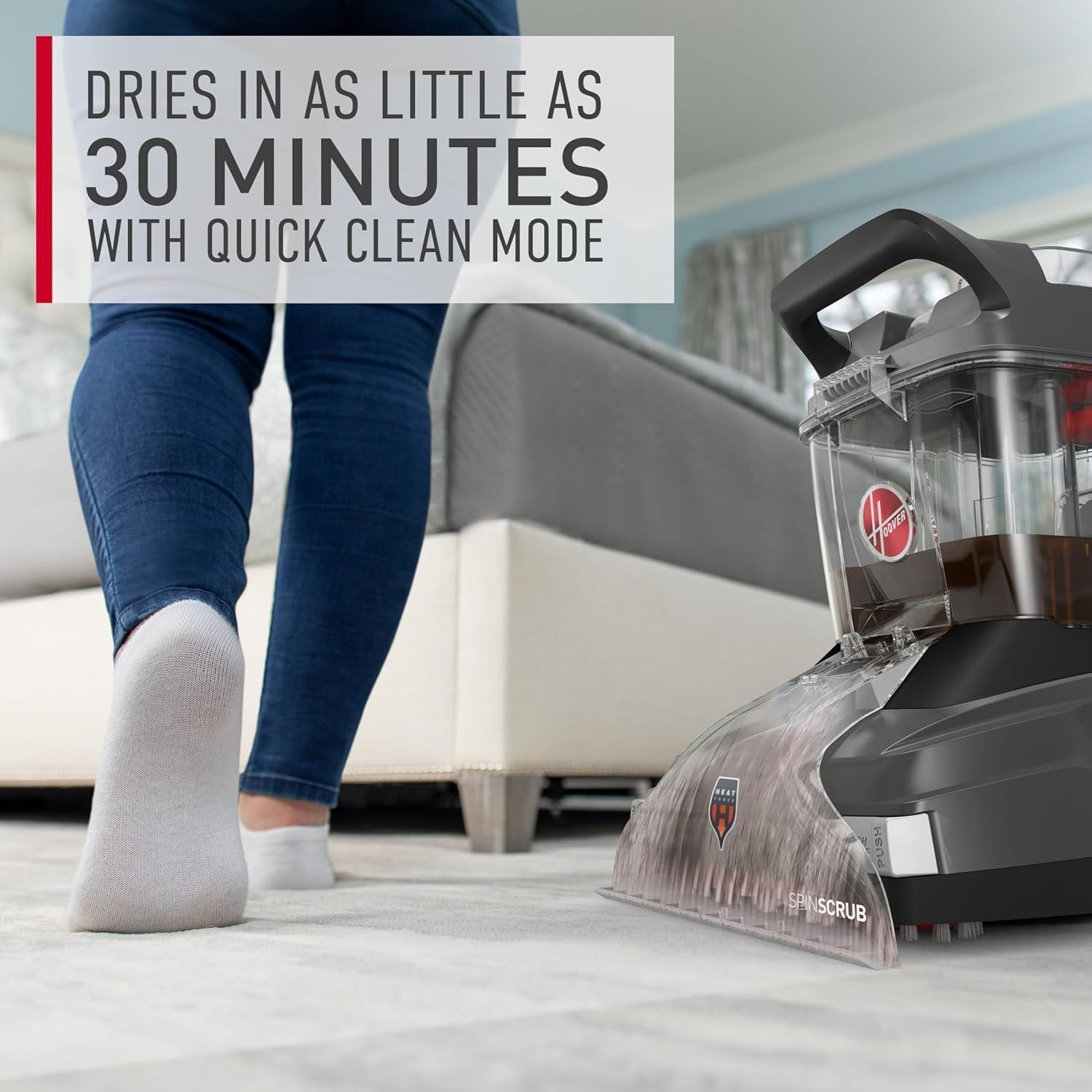Hoover PowerScrub Deluxe Carpet Cleaner for Carpet & Upholstery with Tools