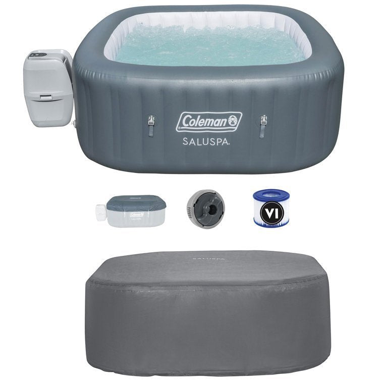 Coleman 6 – Person 114 – Jets Plastic Square Inflatable Tub in Gray