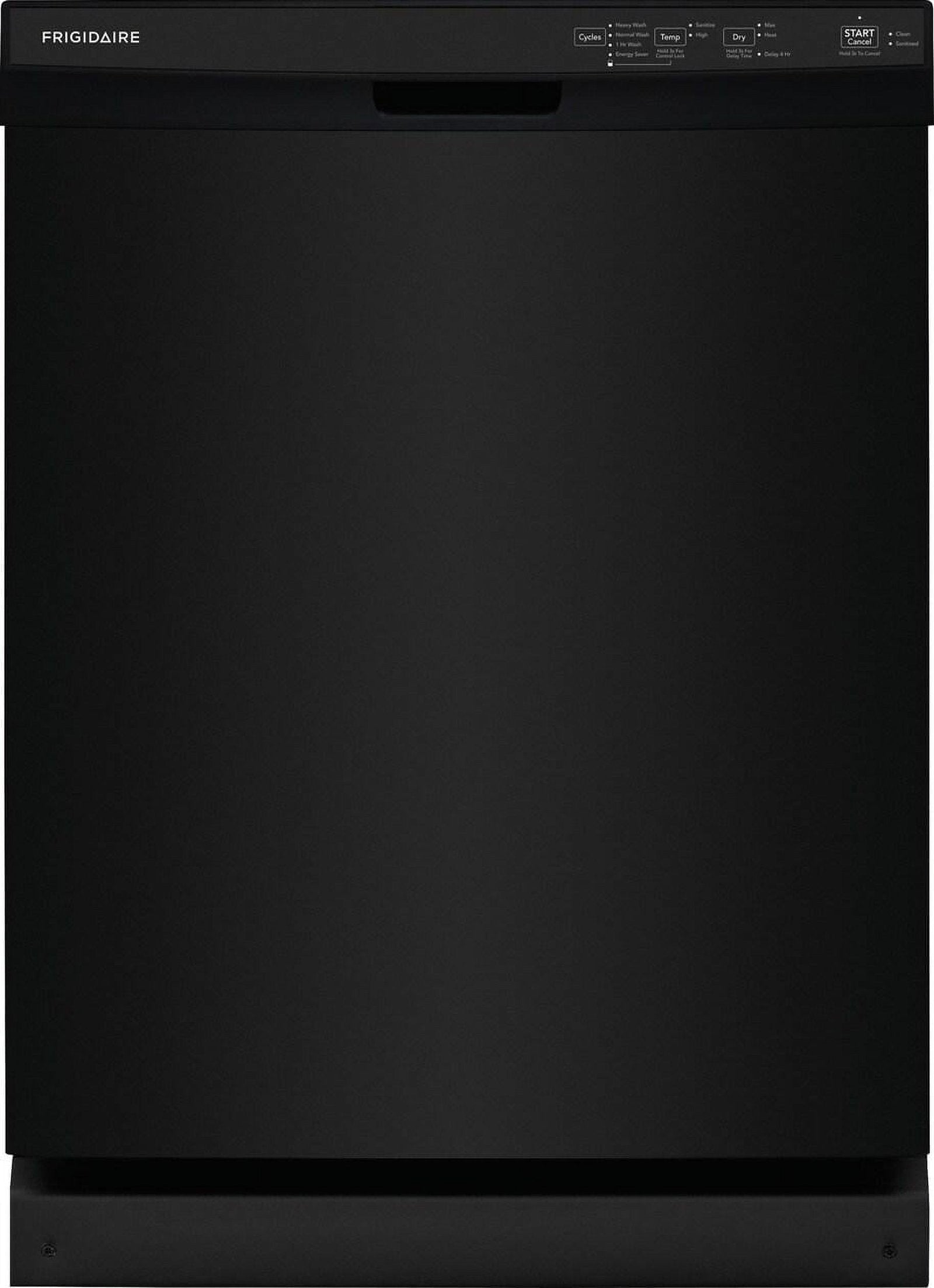Frigidaire 24" Built-In Dishwasher, Front Control, Black