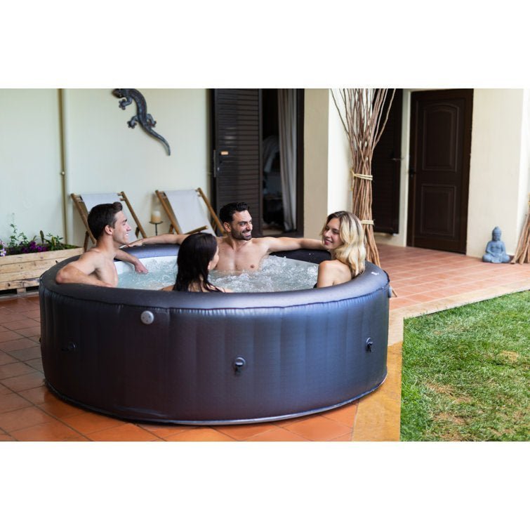 Mspa, Carlton, Muse Series, Self-Inflatable Tub & Spa, Hydromessage Jets & Air Bubble System, Round – 4 Persons