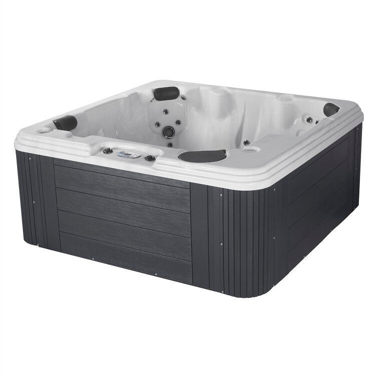 Revive LS 6 Person 86 Stainless Jet Lounger Tub with Heater and Ozone