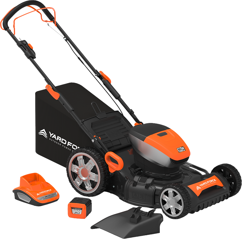 Yard Force YF60VRX Lawn Mower 21" w/ Lithium-Ion Battery and Fast Charger 60V New