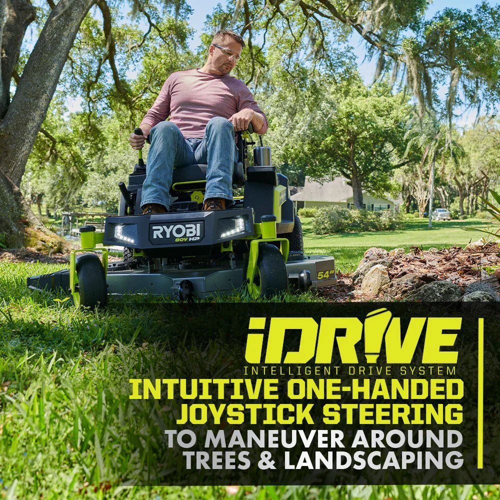 80V Max HP Lithium 54" Brushless Electric Zero Turn Lawn Mower