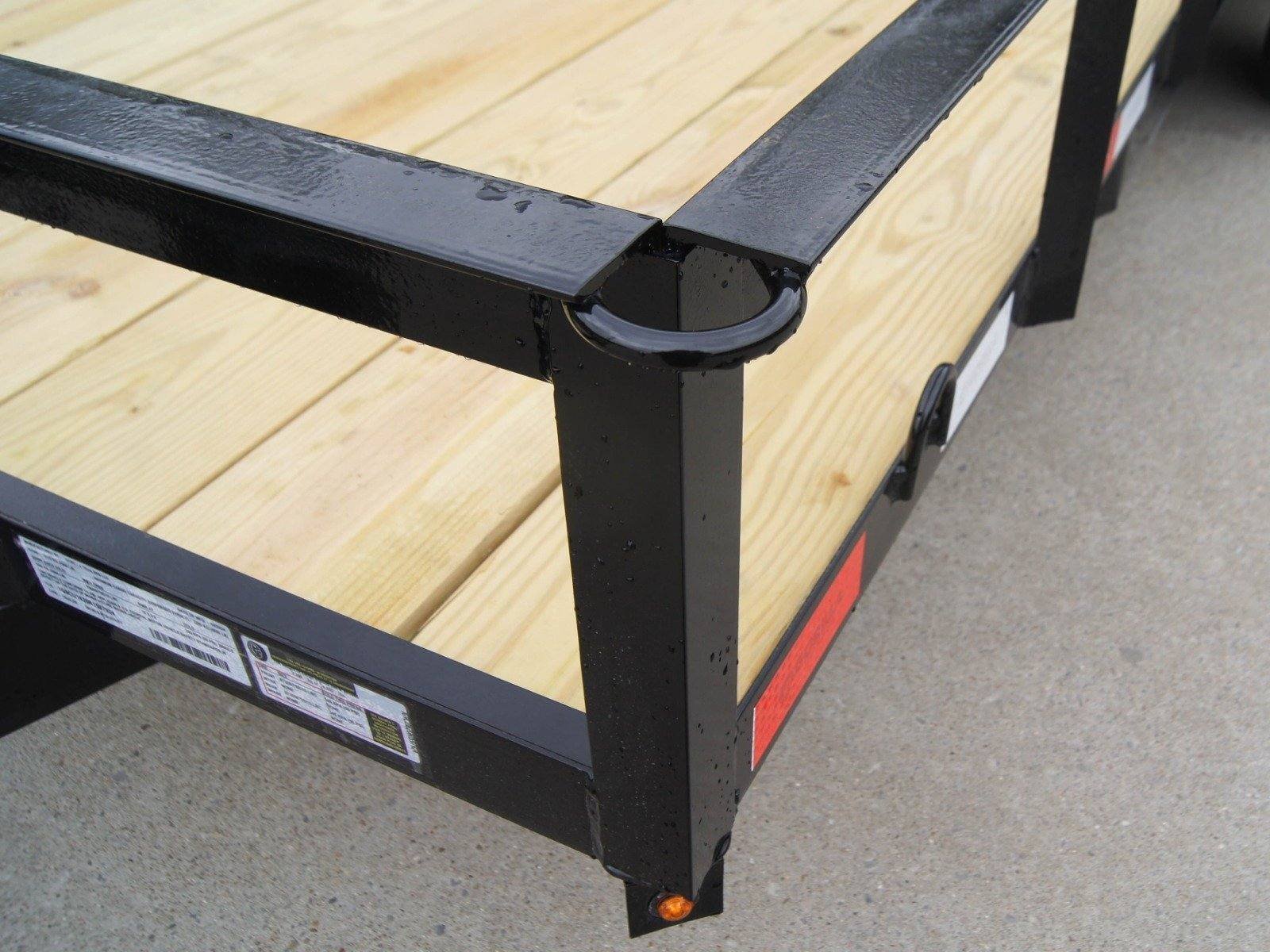 6’4" x 16 Utility Trailer Double Axle Dovetail With Gate Powder Coated (2) 3500lb Axles