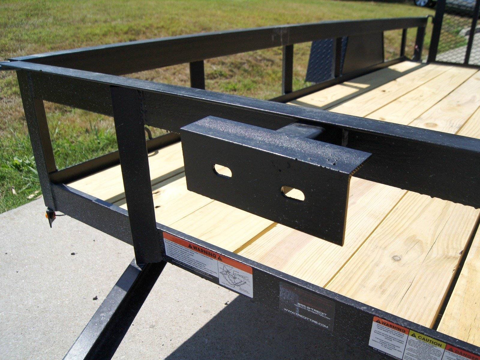 5×12 Powder Coated Dovetail Utility Trailer 3500lb Axle