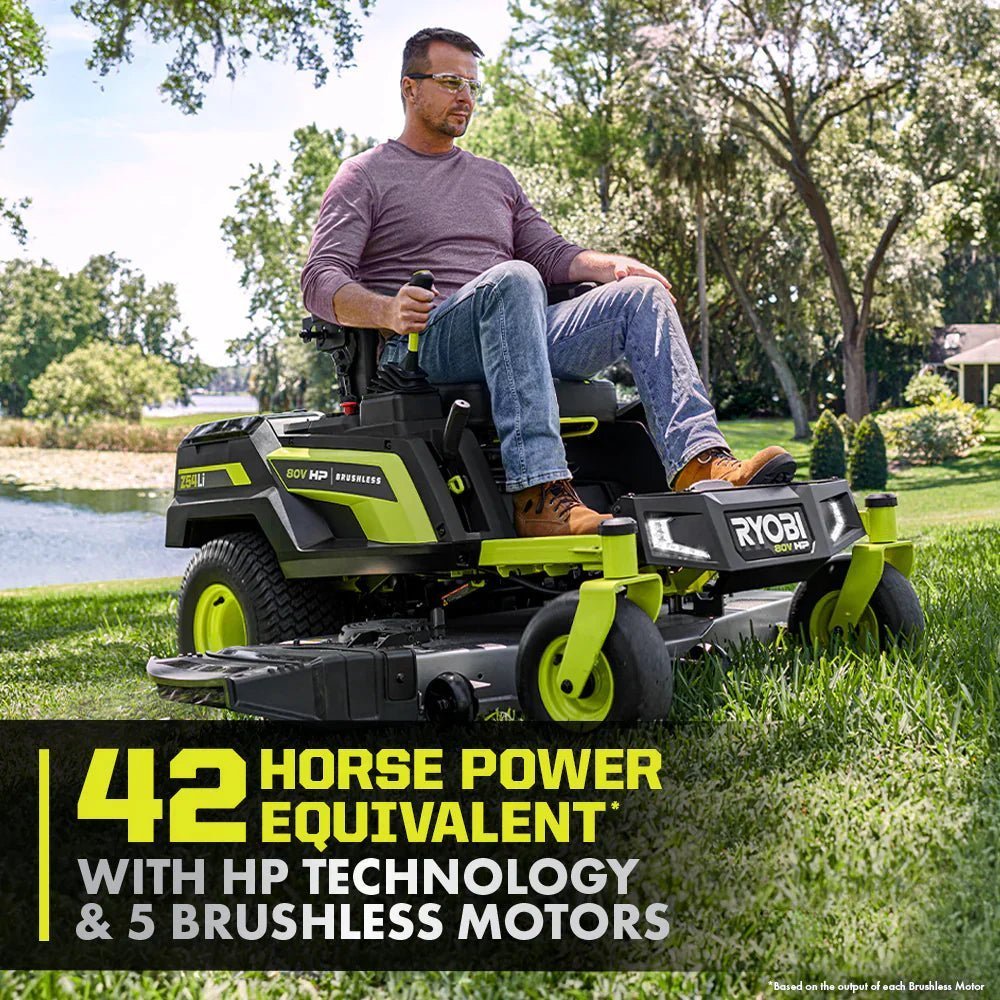 80V Max HP Lithium 54" Brushless Electric Zero Turn Lawn Mower
