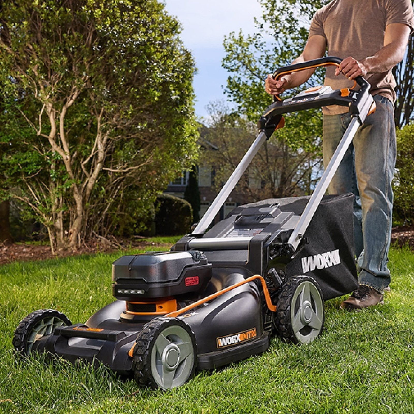 Worx Nitro WG760 40V 21" Cordless Self-Propelled Lawn Mower with Brushless (Batteries & Charger Included)