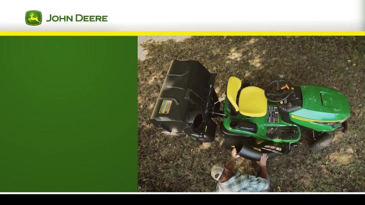 John Deere 42-inch Twin Bagger for 100 Series Tractors – Fast, Easy Attachment