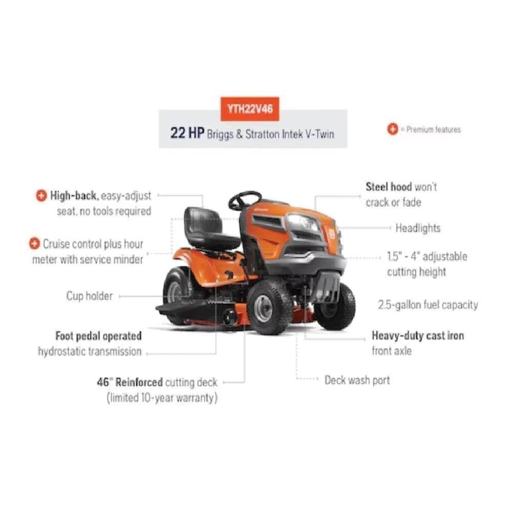 Husqvarna 46" 22 HP Riding Mower YTH22V46