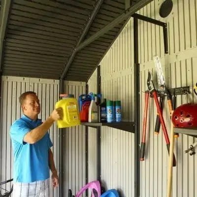 Lifetime 11 Ft. X 21 Ft. Outdoor Storage Shed With Tri-Fold Doors