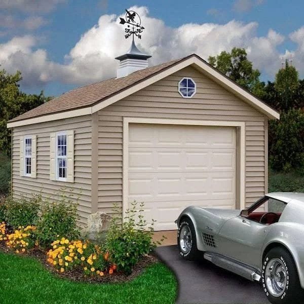 Best barns Greenbriar 12’x16′ Wood Garage Barn Kit-Installation Included