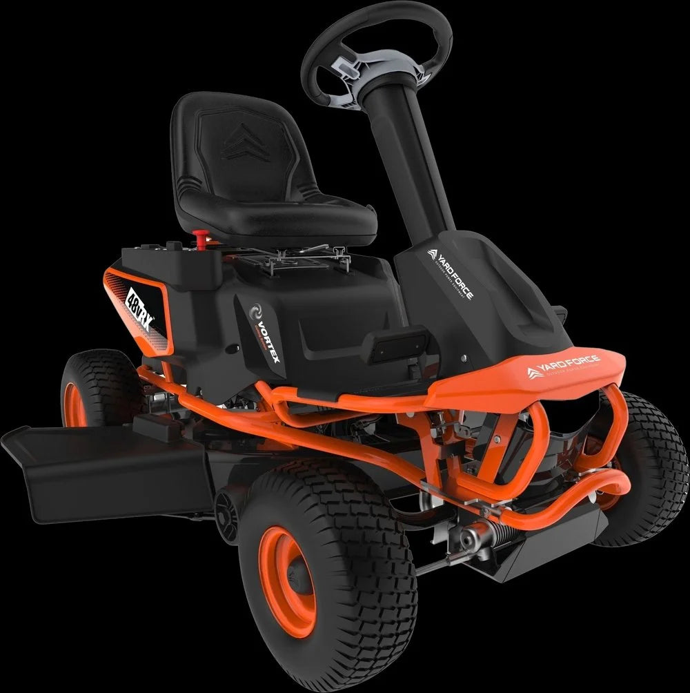 Yard Force 38" 48V Battery-Powered Riding Lawn Mowers.