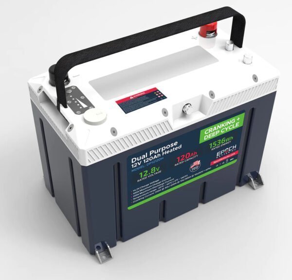 12V 120AH Group 27 LiFePO4 Battery Cranking & Deep Cycle Lithium Battery (Dual Purpose)