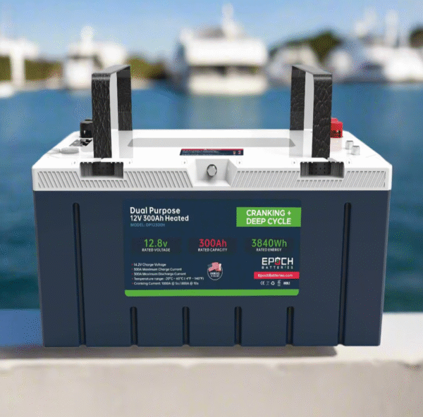 12V 300Ah – Group 8D – Cranking & Deep Cycle Lithium Battery (Dual Purpose)