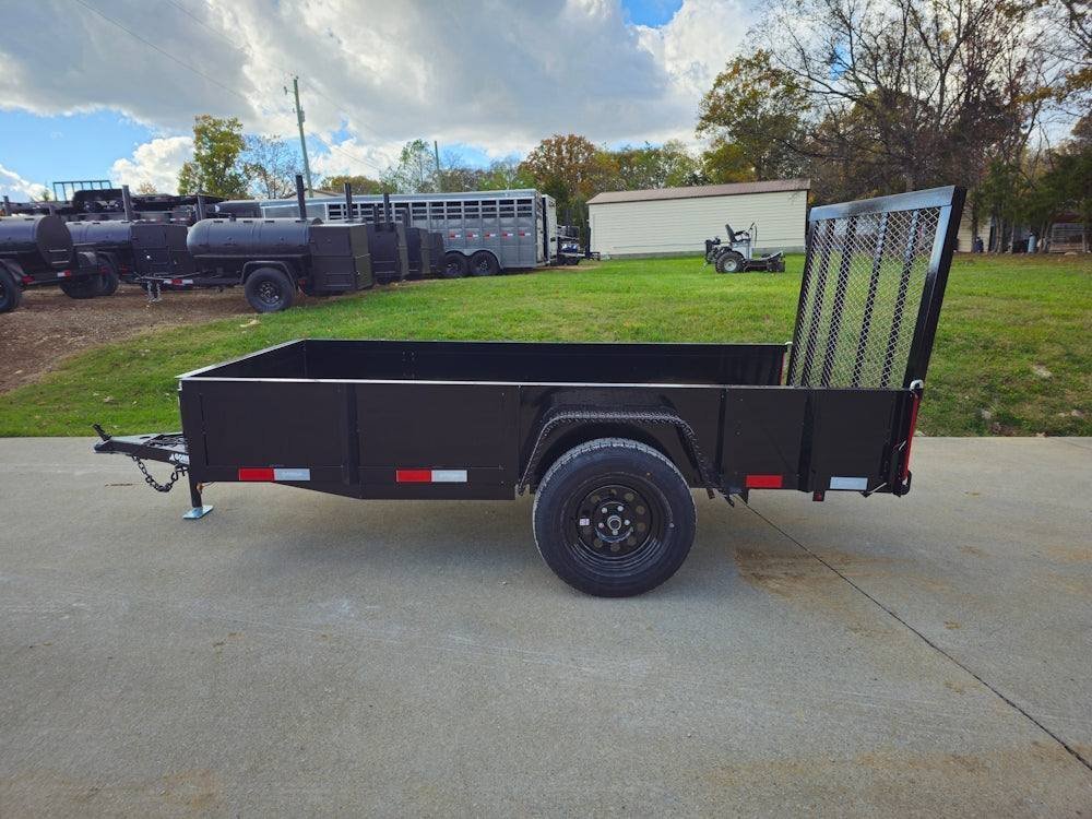 5′ X 10′ Utility Trailer Straight Deck 18" Sides Tall Gate