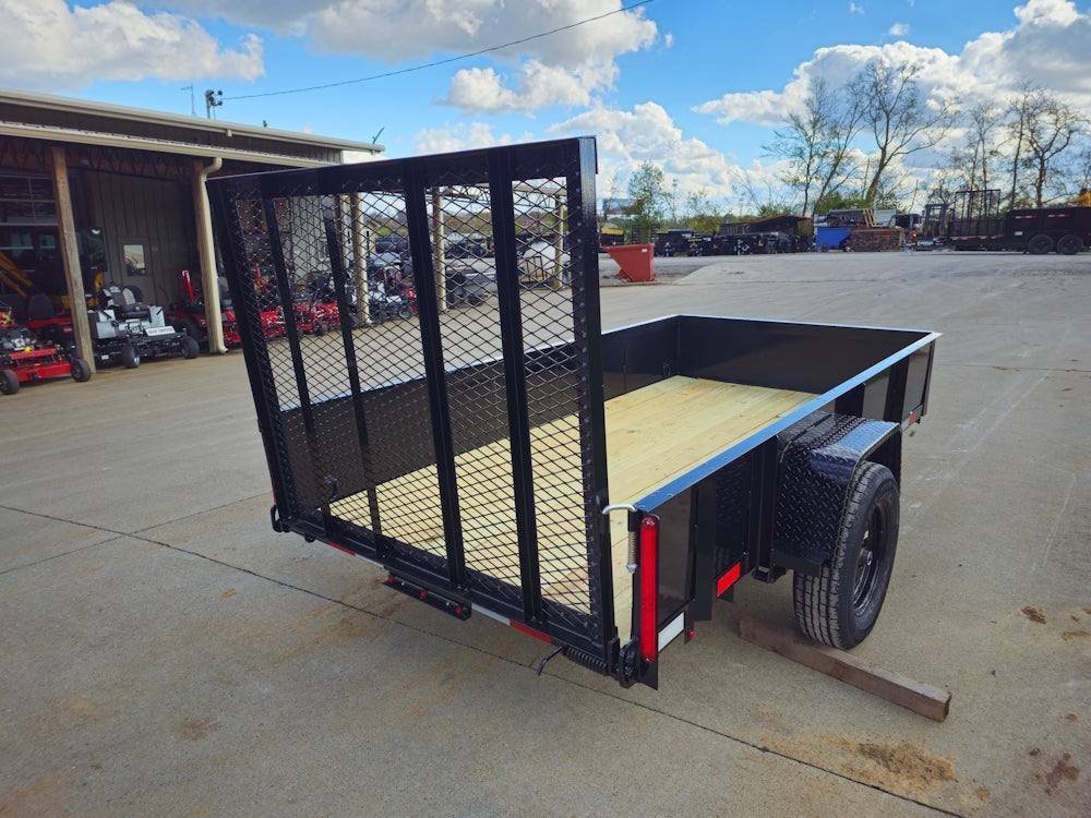 5′ X 10′ Utility Trailer Straight Deck 18" Sides Tall Gate