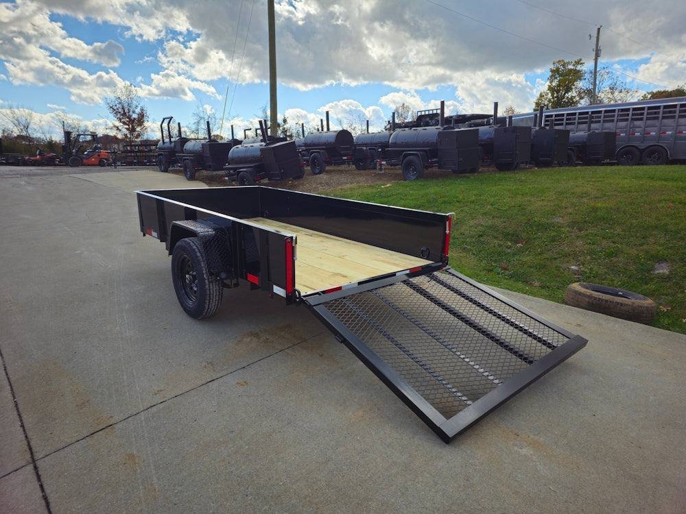 5′ X 10′ Utility Trailer Straight Deck 18" Sides Tall Gate
