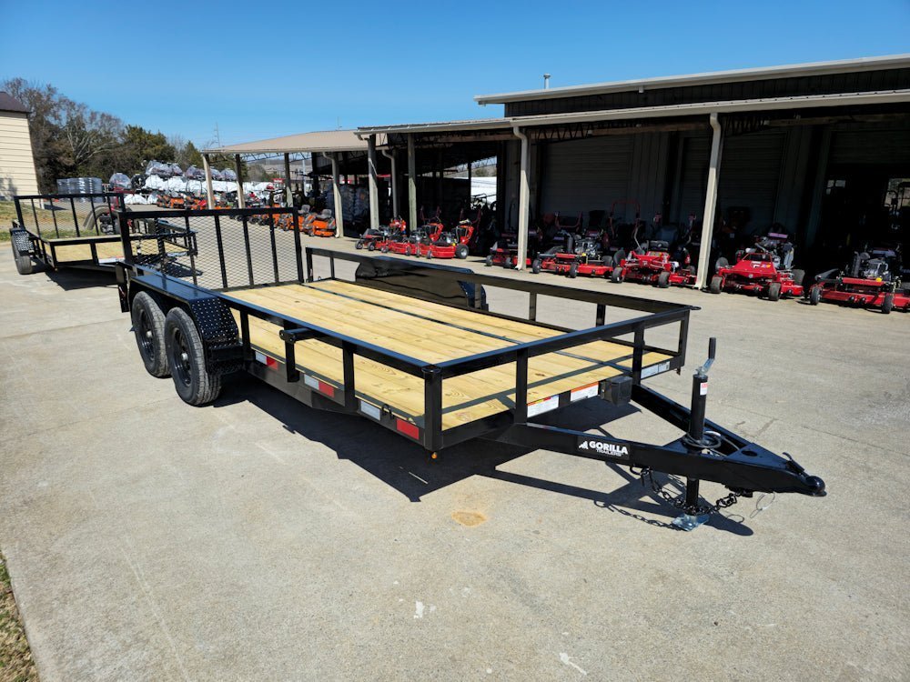 6’4" x 16 Utility Trailer Double Axle Dovetail With Gate Powder Coated (2) 3500lb Axles