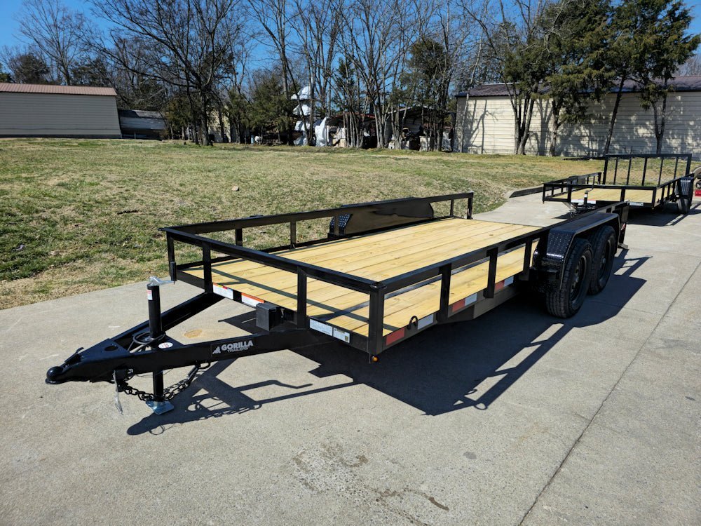 6’4" x 16 Utility Trailer Double Axle Dovetail With Gate Powder Coated (2) 3500lb Axles