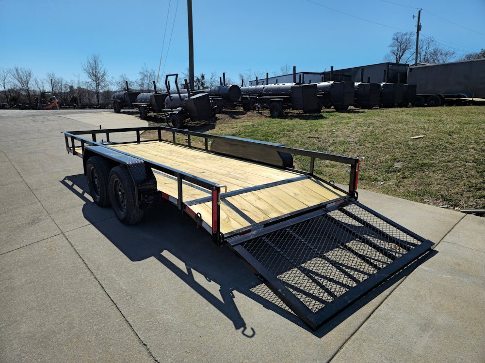 6’4" x 16 Utility Trailer Double Axle Dovetail With Gate Powder Coated (2) 3500lb Axles