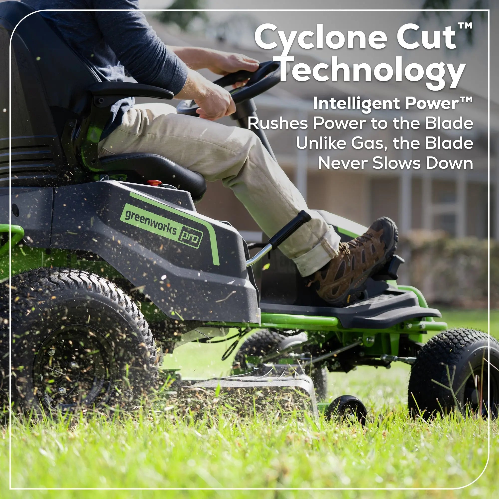 Greenworks 60V 42" Cordless Battery CrossoverT Riding Lawn Mowers.