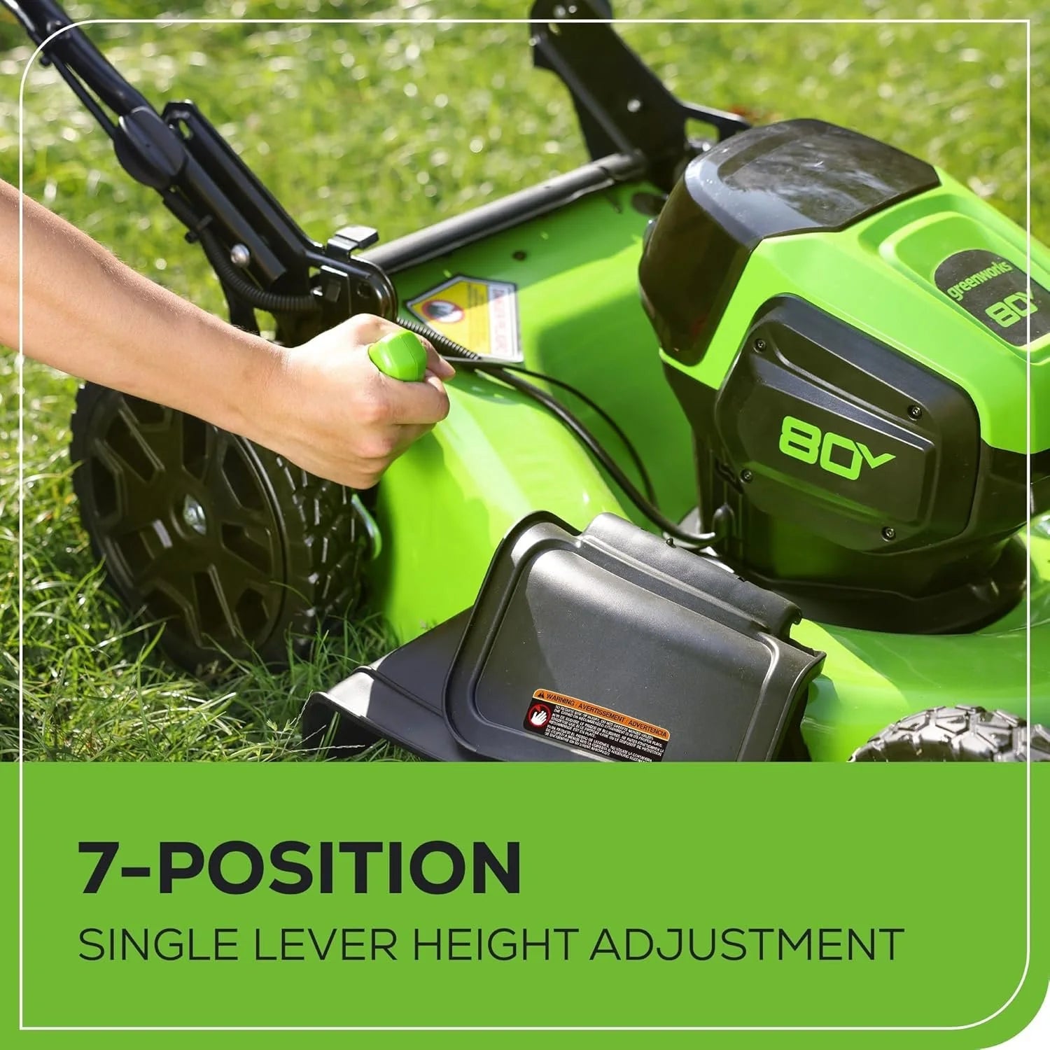 Greenworks 80V 21" Cordless Self-Propelled Lawn Mowers.