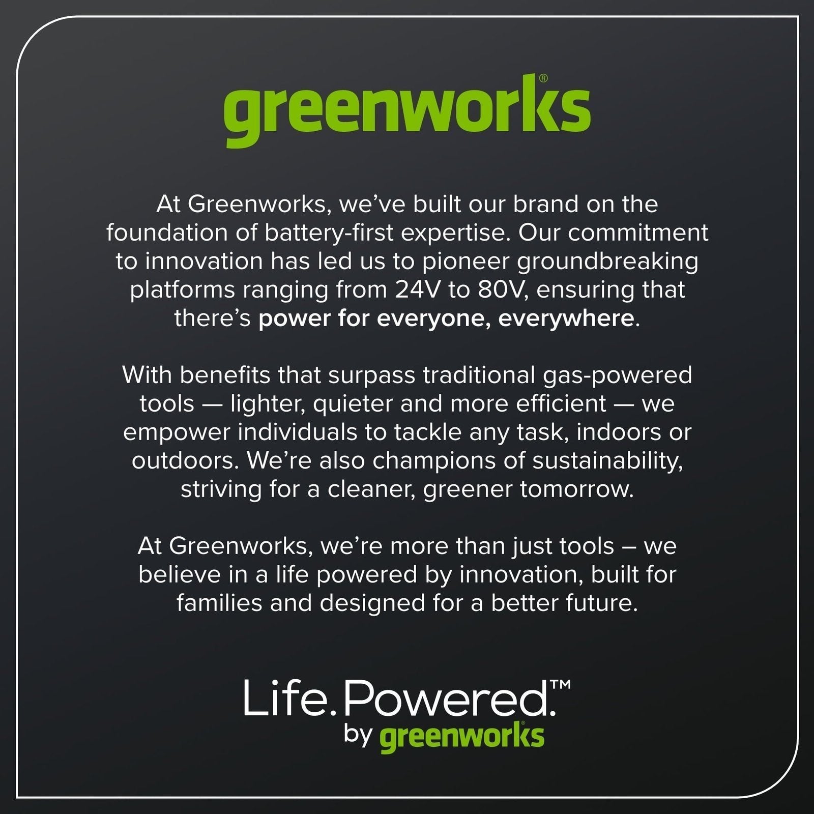 Greenworks 60V 21" Self Propelled Lawn Mower with (1) 8.0 Ah Battery & Rapid Charger 2546402
