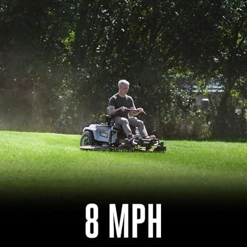EGO Power+ Electric Riding Lawn Mower, 52" Deck with Zero Turn Radius, Includes (6) 56V 12.0Ah Batteries and Chargers – ZT5207L