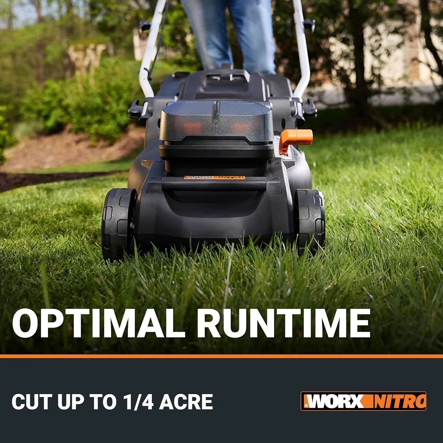 WORX Nitro 40V 16" Cordless Lawn Mowers w/Brushless 2.0 & Intellicut.