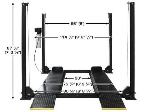 Atlas Apex 8 8,000 lb 4-Post Lift Car