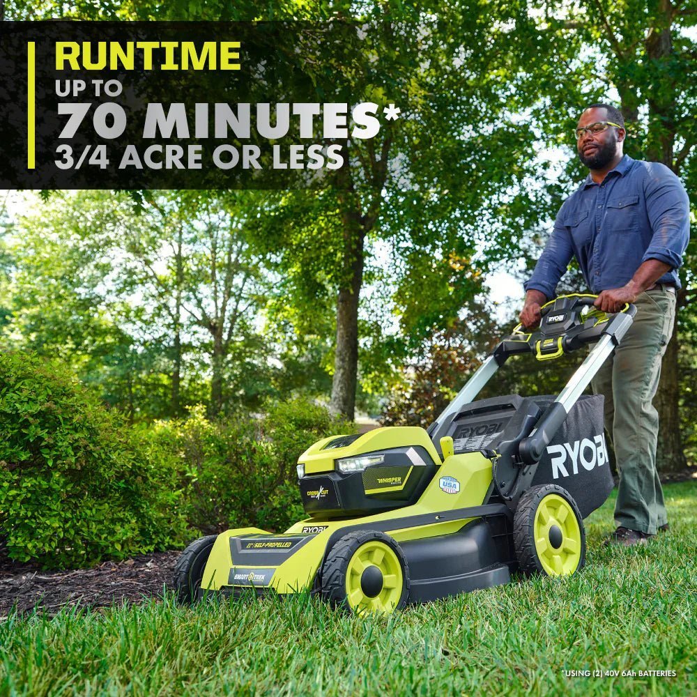 RYOBI 40v Hp brushless 21" self-propelled AWD dual-blade mower kit