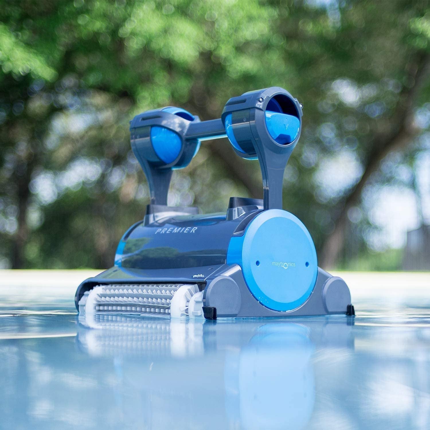 Dolphin Premier Robotic Pool Cleaner (2024 Model) with Multimedia, Oversized Leaf Bag, Standard & Ultrafine Filters, Weekly Timer, Waterline Cleani...