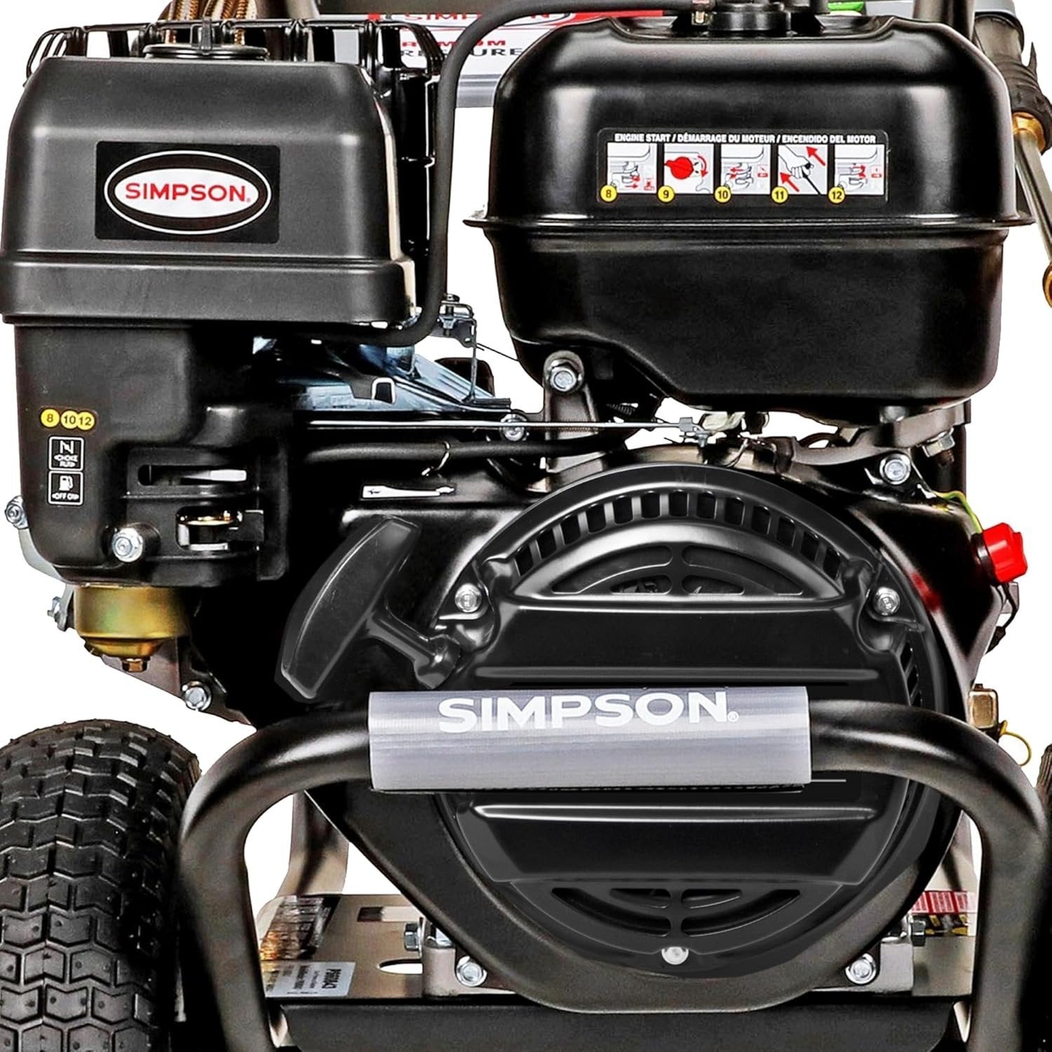Simpson PowerShot PS60843 – 4400 PSI 4.0 GPM Commercial Gas Pressure Washer with 50 ft Hose | Cold Water, 49-State Compliant